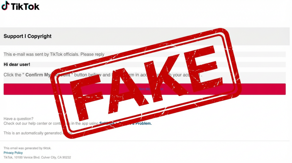 Fake TikTok Scam